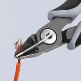 KNIPEX Präzisions-Elektronik-Seitenschneider 125 mm ESD Form 6 mit Öffnungsfeder
