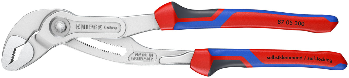 KNIPEX Cobra® Wasserpumpenzange 180 mm, Spannweite 36 mm, verchromt, Kunststoffüberzug