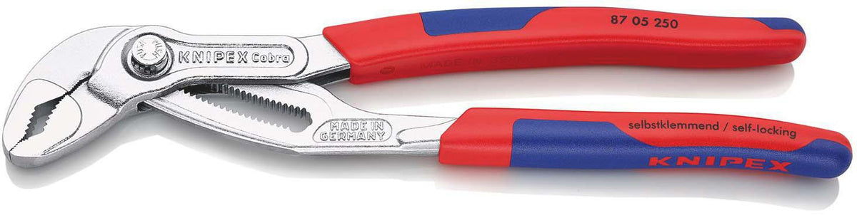 KNIPEX Cobra® Wasserpumpenzange 180 mm, Spannweite 36 mm, verchromt, Kunststoffüberzug