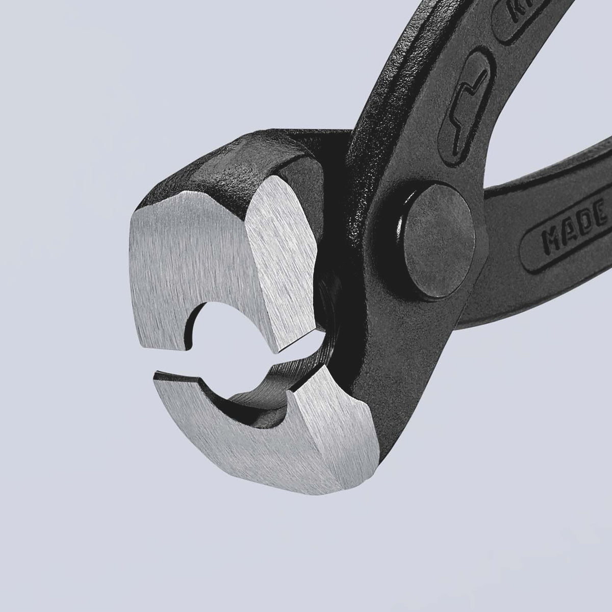 KNIPEX Ohrklemmenzange 220 mm – für 1-Ohr- und 2-Ohrklemmen, Kopf schwarz atramentiert