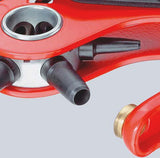 KNIPEX Revolverlochzange 220 mm mit 6 Lochpfeifen 2–5 mm rot pulverbeschichtet