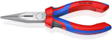 KNIPEX Flachrundzange 140 mm mit Schneide, Comfort-Griff, polierter Kopf