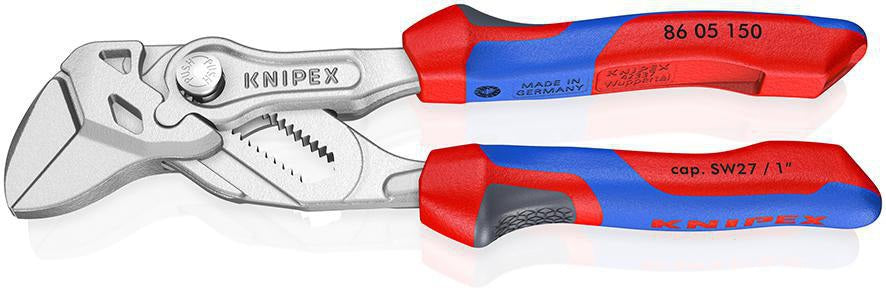 KNIPEX Zangenschlüssel 400 mm – Spannweite 85 mm, verchromt, mit Kunststoffüberzug