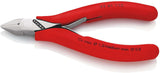 KNIPEX Elektronik-Seitenschneider 115 mm, spiegelpoliert, mit Facette und Öffnungsfeder