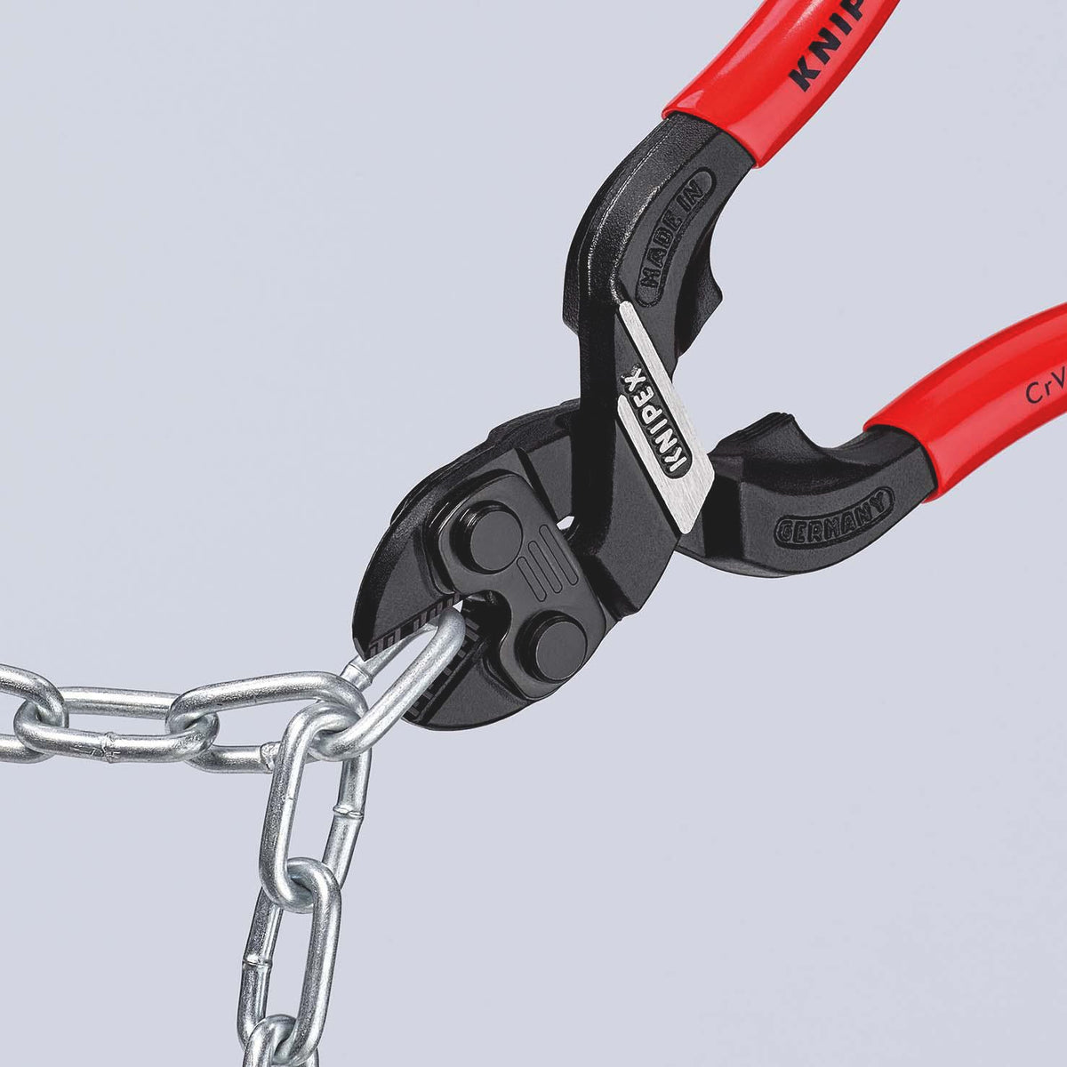 KNIPEX CoBolt® Kompaktbolzenschneider 160 mm – 60 % Kraftersparnis, mit Aussparung