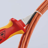 KNIPEX Kabelmesser 190 mm VDE-isoliert bis 1000 V mit Mehrkomponentengriff