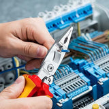 KNIPEX Elektroinstallationszange 200 mm VDE isoliert – Multifunktionszange mit Öse