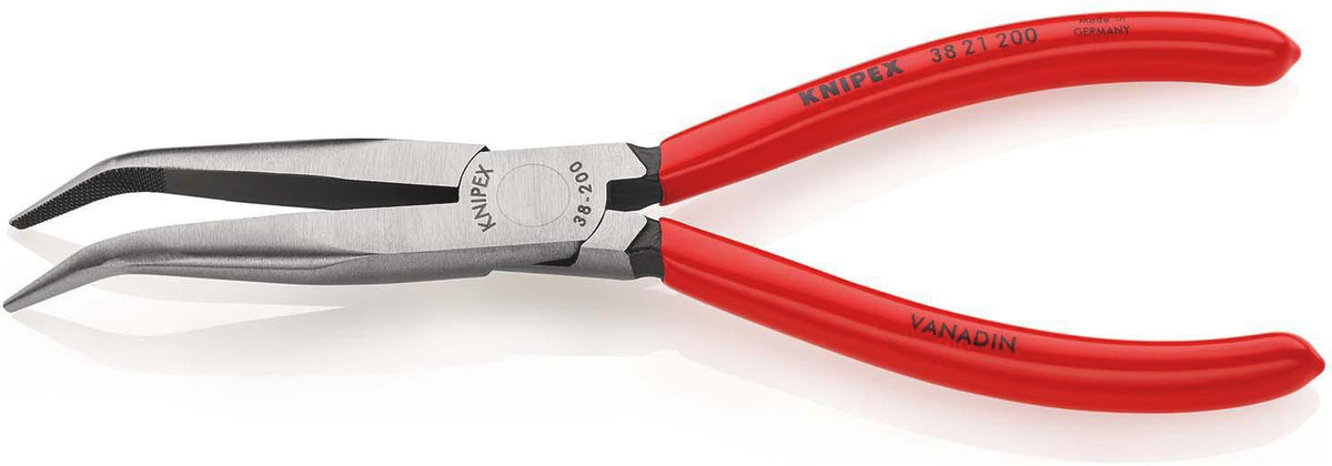 KNIPEX Mechanikerzange 200 mm Form 1 mit Kunststoffüberzug – gerade Spitze, DIN ISO 5745