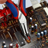 KNIPEX Elektronik-Greifzange 115 mm mit flachbreiten Backen und Kunststoffüberzug
