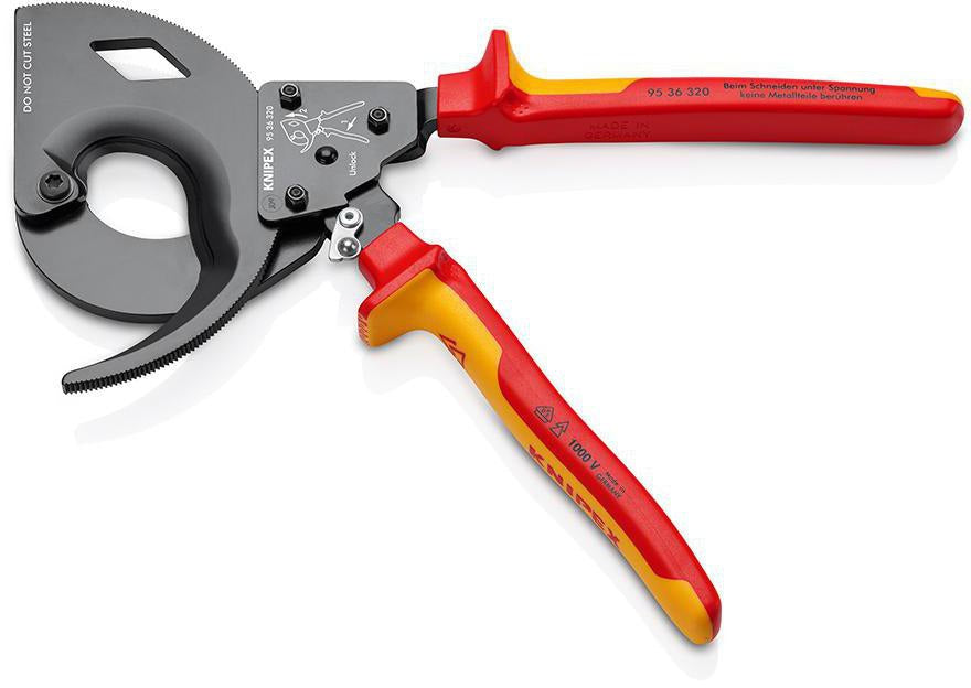 KNIPEX Kabelschneider VDE 250 mm für Cu- und Al-Kabel bis 240 mm²