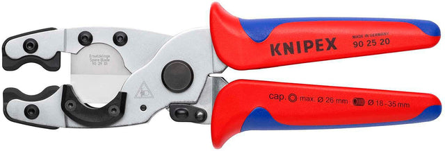 KNIPEX Rohrschneider für Verbund- und Schutzrohre Ø 12-25 / 18-35 mm, 210 mm, Chrom-Vanadin-Elektrostahl