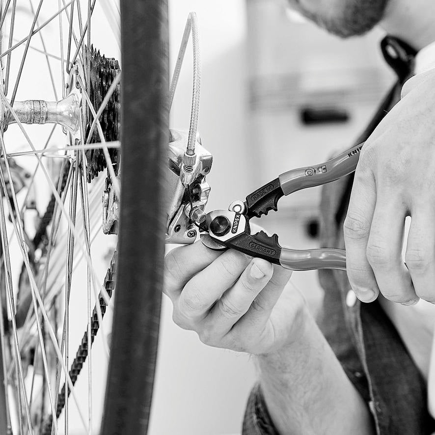 KNIPEX Drahtseilschere 190 mm – für harte Drahtseile, Kabel und Rundstahl, poliert