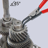 KNIPEX Sicherungsringzange A 02 für Wellen Ø 3-10 mm – 45° gewinkelte Spitzen, DIN 5254 B