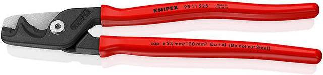 KNIPEX Kabelschere StepCut XL 225 mm – Kraftgelenk, brünierter Kopf, bis 120 mm²