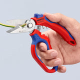 KNIPEX Elektriker-/Handwerkerschere 160 mm mit Mehrkomponenten-Hüllen und Crimpstellen