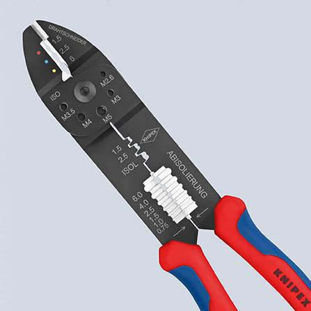 KNIPEX Crimpzange 240 mm für isolierte und unisolierte Kabelschuhe
