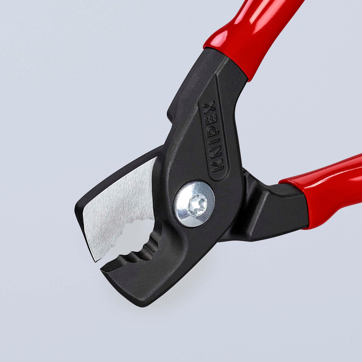 KNIPEX Kabelschere 160 mm mit Kunststoffüberzug – schneidet bis zu 40 % leichter
