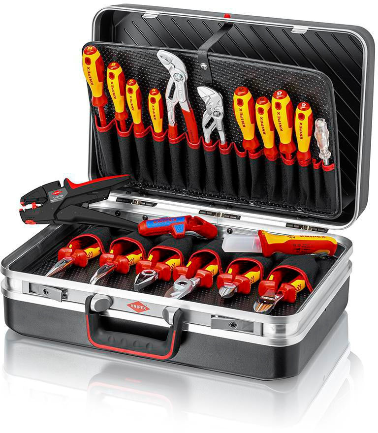 KNIPEX Werkzeugkoffer 20-tlg. ABS Elektroinstallation mit VDE-Werkzeugen
