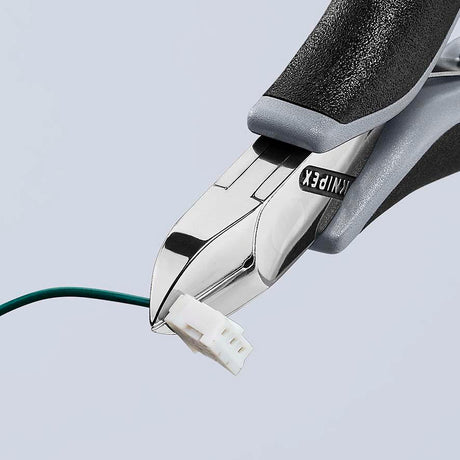 KNIPEX Elektronikseitenschneider 115 mm Form 4, spiegelpoliert, ESD, für feinste Schneidarbeiten