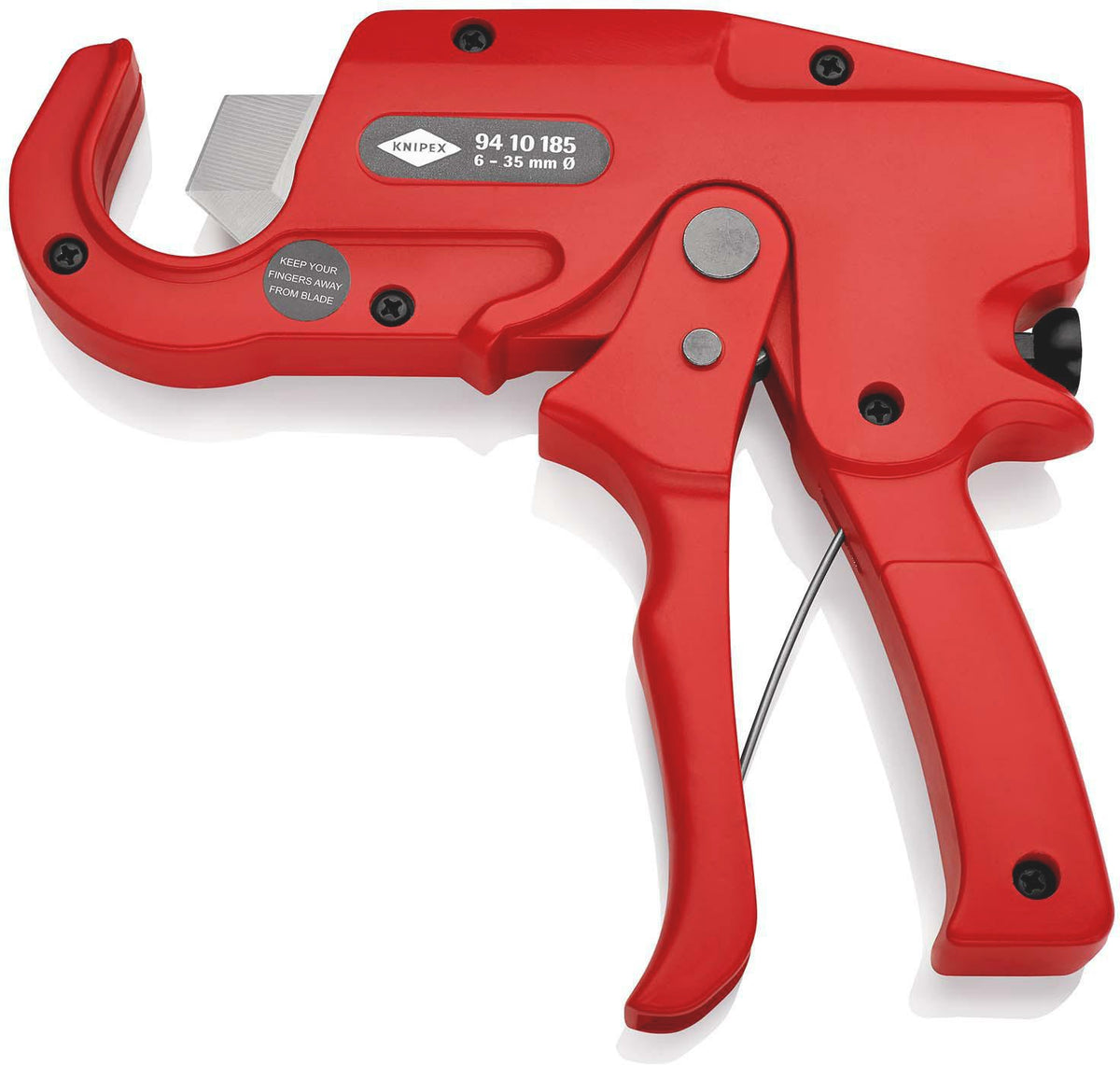 KNIPEX Rohrschneider für Kunststoffrohre Ø 6-35 mm, 185 mm, Aluminium-Druckguss
