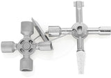 KNIPEX Schaltschrankschlüssel TwinKey® mit 6 Funktionen und Magnet-Verbindung