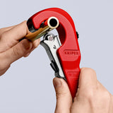 KNIPEX Rohrabschneider TubiX® 6-35 mm – QuickLock-Einhandschnellfixierung für Kupfer, Messing, Edelstahl