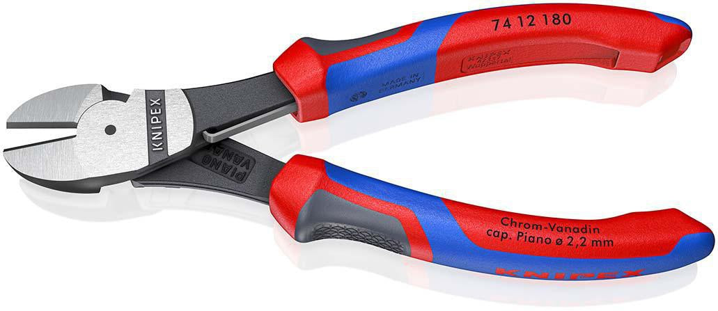 KNIPEX Kraftseitenschneider 160 mm poliert Form 1 mit Öffnungsfeder und Mehrkomponenten-Hüllen