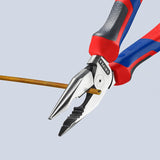 KNIPEX Spitzkombizange 145 mm Comfort-Griff – poliert, schwarz atramentiert, für Flach- und Rundmaterial