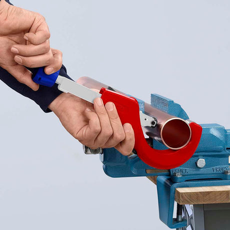 KNIPEX Rohrabschneider TubiX® 6-35 mm – QuickLock-Einhandschnellfixierung für Kupfer, Messing, Edelstahl