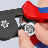 KNIPEX Aderendhülsenzange 180 mm selbsteinstellend 0,08–16 mm² – brünierter Kopf, Mehrkomponenten-Hüllen
