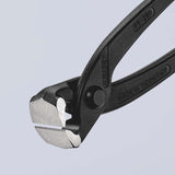 KNIPEX Monierzange 220 mm poliert schwarz atramentiert – Zum Verdrillen und Schneiden von Bindedraht