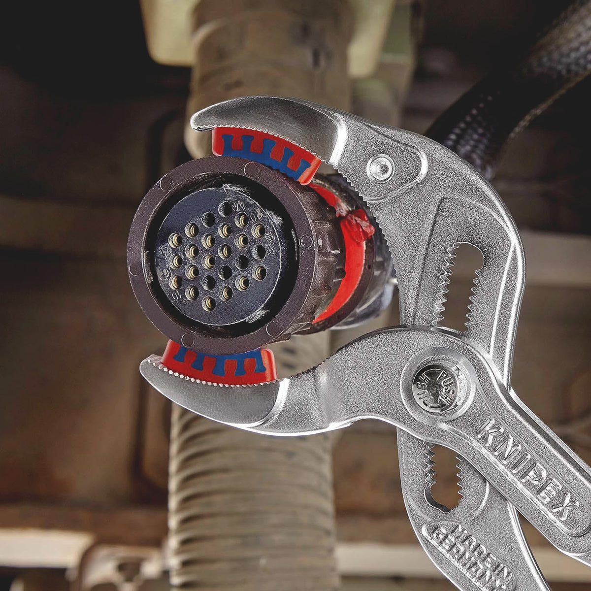 KNIPEX Syphon-/Connectorenzange L.250mm Spann-W.25-80mm schwarz atramentiert