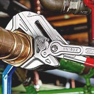 KNIPEX Zangenschlüssel 400 mm – Spannweite 85 mm, verchromt, mit Kunststoffüberzug