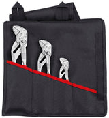 KNIPEX Zangenschlüsselset 5-teilig verchromt in Rolltasche – Zangen-Set für Handwerk & Werkstatt