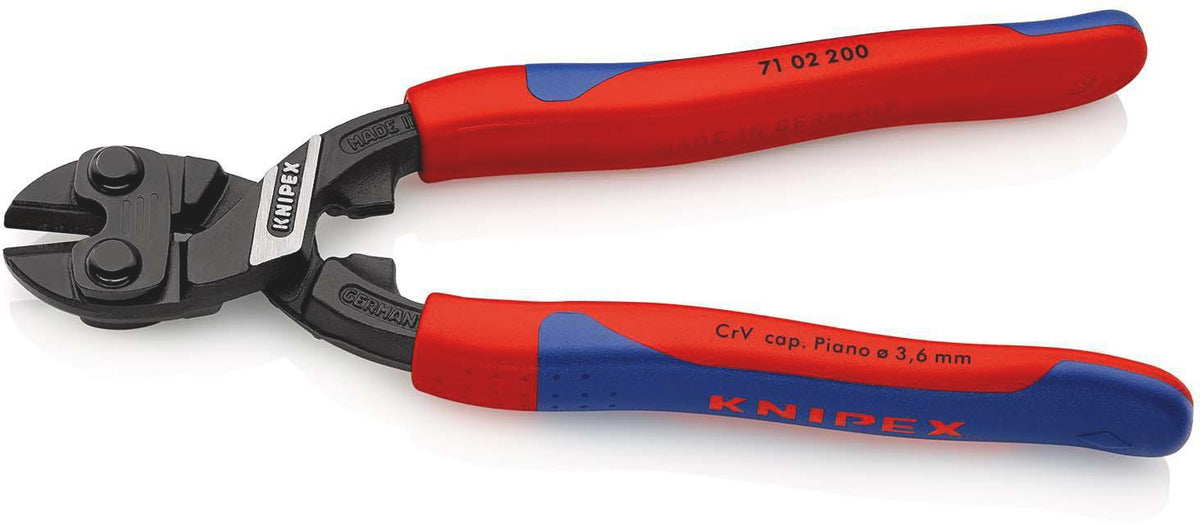 KNIPEX Kompaktbolzenschneider CoBolt 200 mm mit Mehrkomponenten-Hüllen und Aussparung
