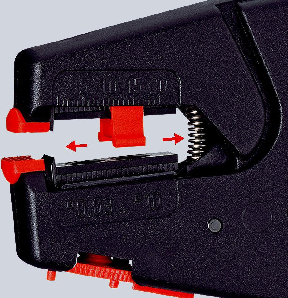 KNIPEX Automatikabisolierzange EvoStrip 200 mm für 0,03-10 mm² – selbsteinstellend, mit Drahtschneider
