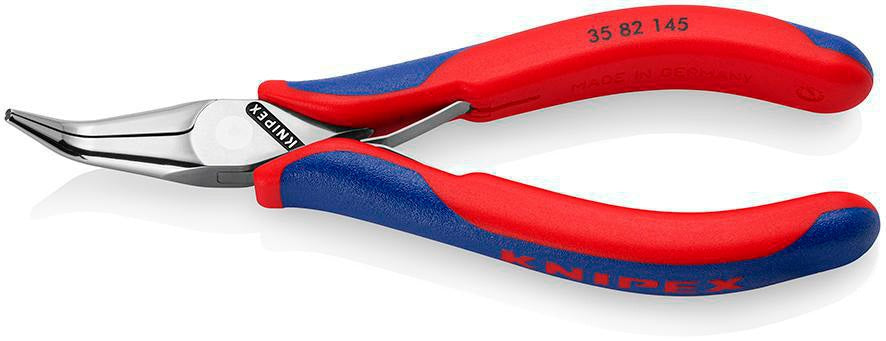 KNIPEX Elektronik-Greifzange 115 mm mit flachbreiten Backen und Kunststoffüberzug