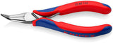 KNIPEX Elektronik-Greifzange 115 mm mit flachbreiten Backen und Kunststoffüberzug