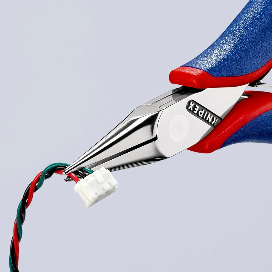 KNIPEX Elektronik-Greifzange 115 mm mit flachbreiten Backen und Kunststoffüberzug