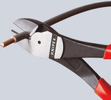KNIPEX Kraftseitenschneider 140 mm poliert Form 0 – 20 % Kraftersparnis, Kunststoffüberzug