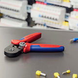 KNIPEX Aderendhülsenzange 180 mm selbsteinstellend 0,08–16 mm² – brünierter Kopf, Mehrkomponenten-Hüllen