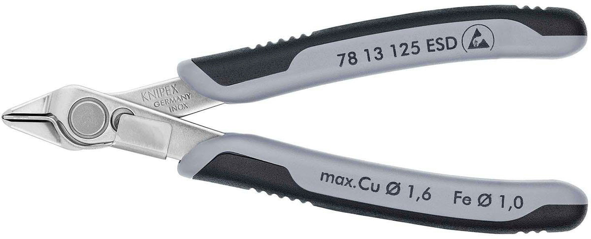 KNIPEX Elektronik-Seitenschneider Super-Knips® 140 mm – ESD, poliert, für feinste Schneidarbeiten