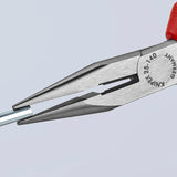 KNIPEX Flachrundzange 140 mm mit Schneide, Comfort-Griff, polierter Kopf