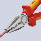 KNIPEX Kombizange VDE 160 mm mit Mehrkomponenten-Hüllen, verchromt, isoliert bis 1000 V