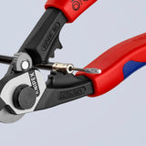 KNIPEX Drahtseilschere 190 mm – für harte Drahtseile, Kabel und Rundstahl, poliert