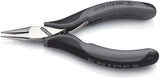 KNIPEX Elektronik-Greifzange ESD 115 mm – flachbreite Backen, spiegelpoliert, Form 3