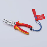 KNIPEX Elektroinstallationszange 200 mm VDE isoliert – Multifunktionszange mit Öse