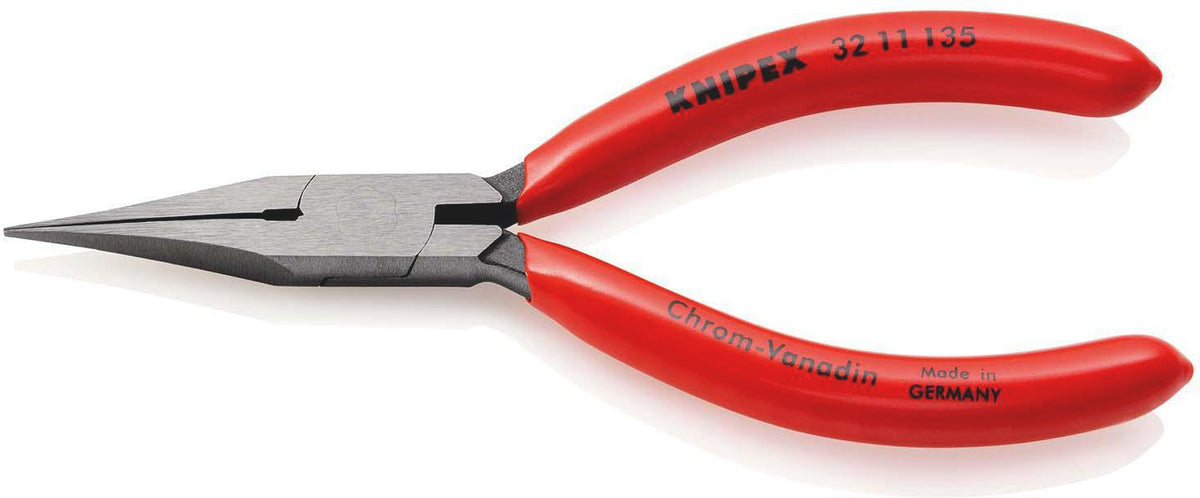 KNIPEX Justierzange 135 mm mit Kunststoffüberzug – gerade, schmale Spitzen für feinste Arbeiten