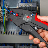 KNIPEX Automatikabisolierzange EvoStrip 200 mm für 0,03-10 mm² – selbsteinstellend, mit Drahtschneider