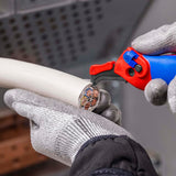 KNIPEX Abmantelungsmesser 146 mm mit Hakenklinge und Ratschenfunktion